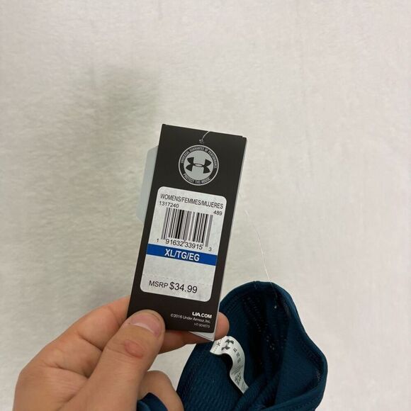 Under Armour Blue & Orange Patterned Short Sleeve Top Women's Size XL - Picture 12 of 14